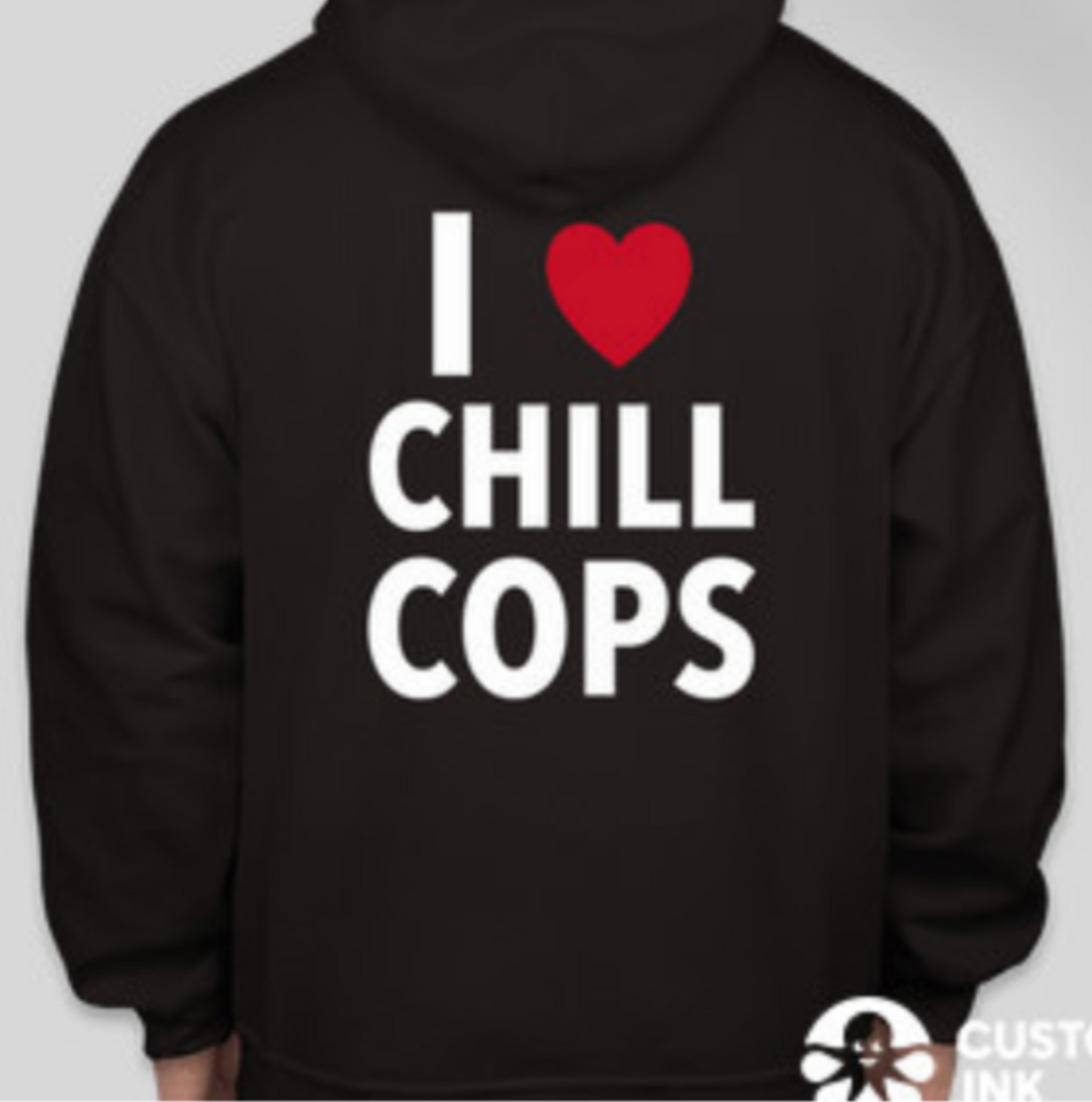 I heart chill cops hoodie