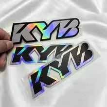 KYB logo reflective fork decals