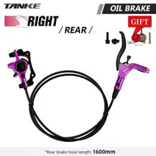 TANKE Mountain Bike Hydraulic Disc Brake Kit with 160mm Rotors, Hydraulic Calipers, Front and Rear Mounts, and 22.2mm Handlebar