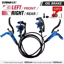 TANKE Mountain Bike Hydraulic Disc Brake Kit with 160mm Rotors, Hydraulic Calipers, Front and Rear Mounts, and 22.2mm Handlebar